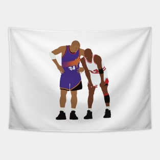 M. Jordan 23 vs C. Barkley 34 NBA Finals Tapestry