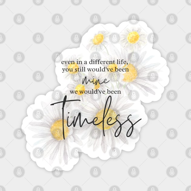 Timeless Inspired Swiftie Daisies Magnet by Sapphic Swiftie 