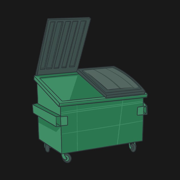 Dumpster Rubbish Bin by fromherotozero