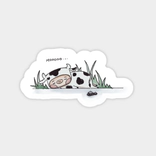 Moooo...d Sleepy Cow Magnet