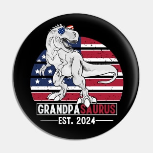 PROMOTED TO GRANDPASAURUS BABY ANNOUNCEMENT 2024 Pin