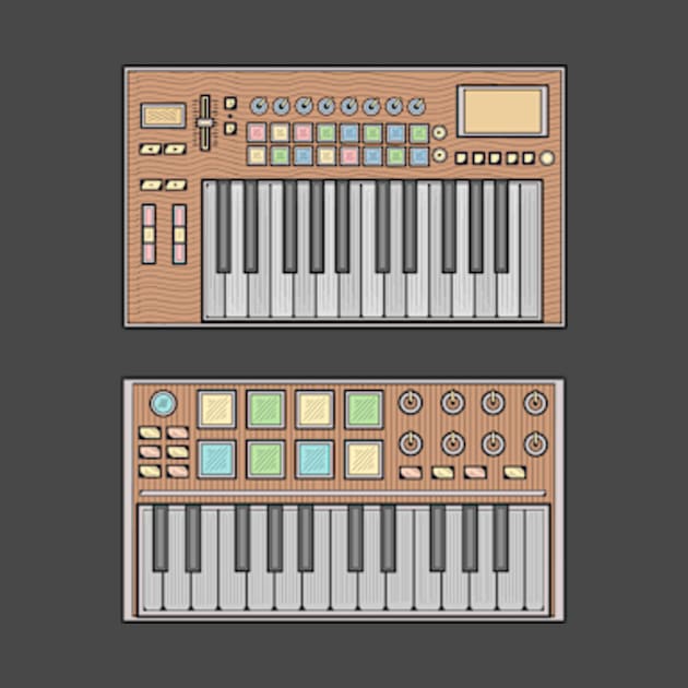 Brown Mini Synthesizer by milhad