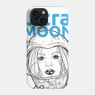 BLUE ULTRA MOON sci-fi travel to the moon Phone Case