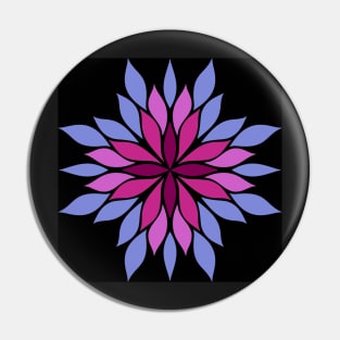 Gradient floral symmetrical pattern with black background Pin