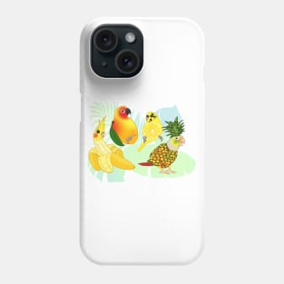 birbs fruits doodles Phone Case