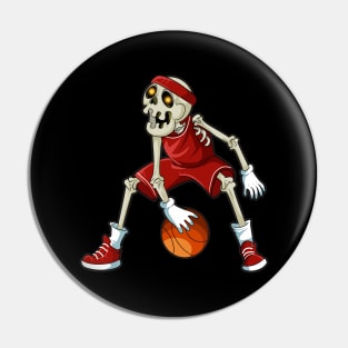 Come at me Bro Skeleton Dribbling Basketball Pin