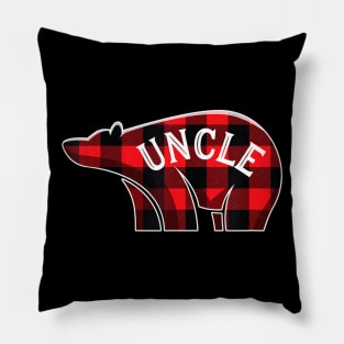 Uncle Bear Christmas Plaid Family Matching Pajama Gift Pillow