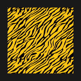 yellow tiger stripe pattern T-Shirt