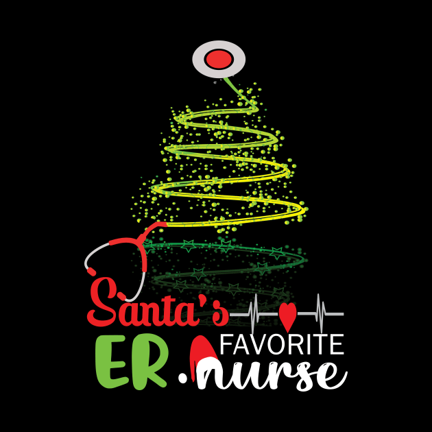 Santa's Favorite Er Nurse.. Er Nurse christmas gift by DODG99