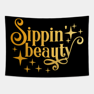 Sippin' Beauty - Wine Lovers - Gift for Her Tapestry