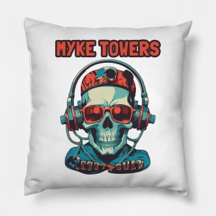 myke towers Pillow