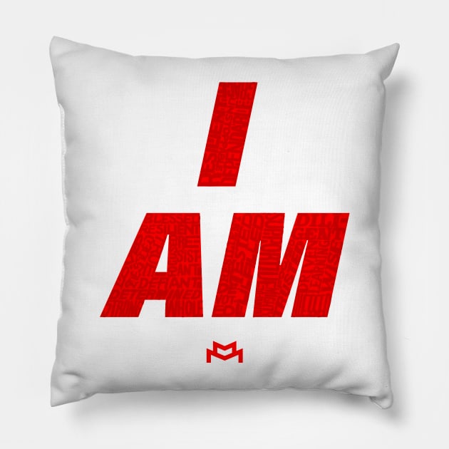 "I AM" Pillow by TheActionPixel