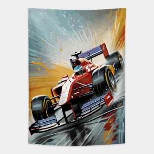 F1 Car Splatter Poster Tapestry