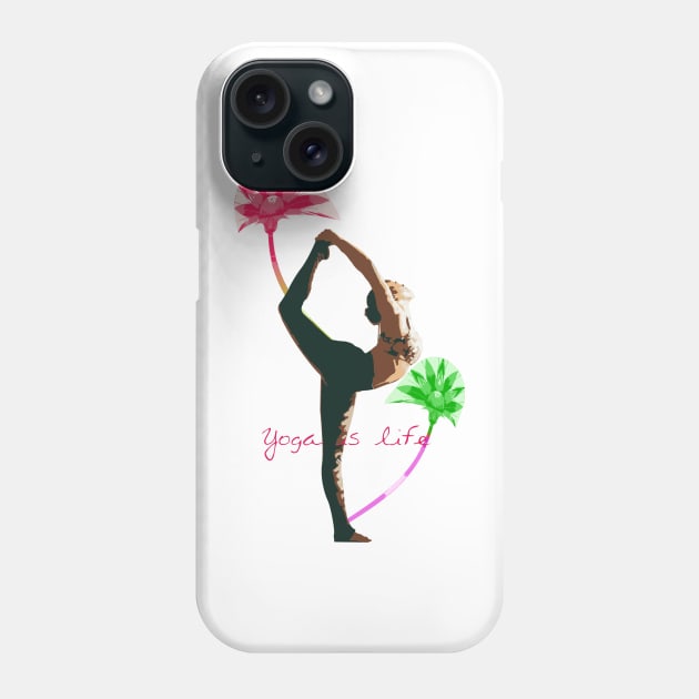 yoga lover Phone Case by siano