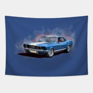 Blue 1968 Mustang Tapestry