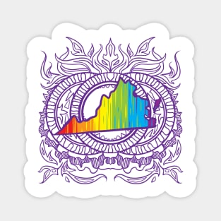 Virginia Mandala Pride Magnet