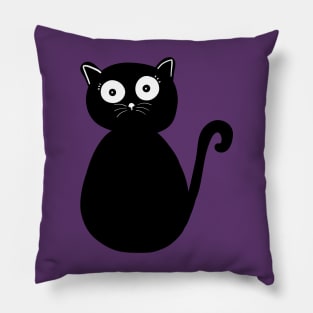 Cute black cat Pillow