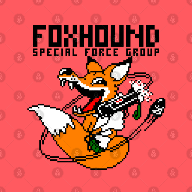 FOXHOUND pixel art MGS logo #1 by FbsArts