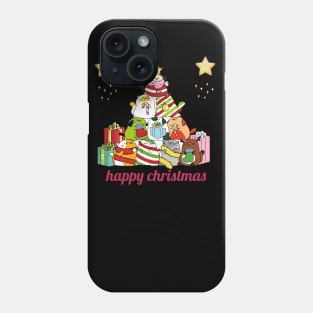 t-shirt happy christmas with cats 2020 Phone Case