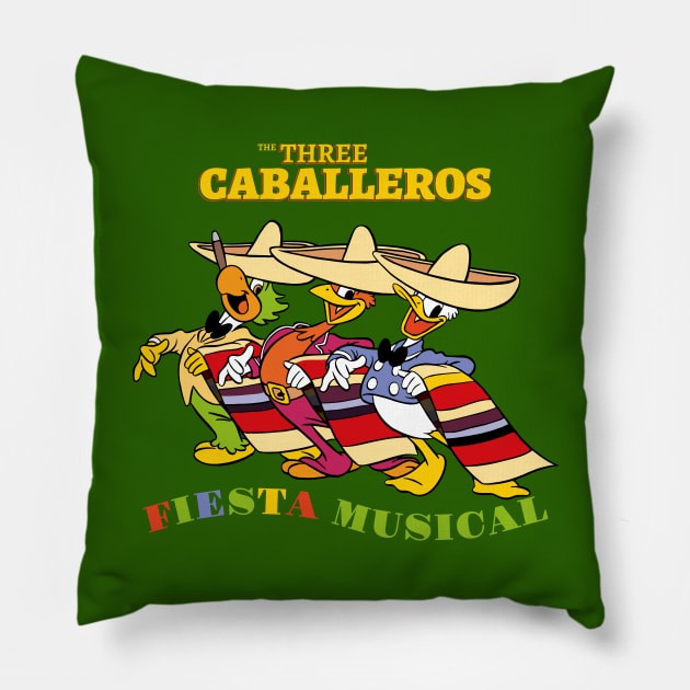 The fiesta musical by the three caballeros Pillow by jimlev