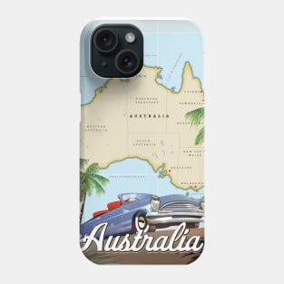 Australia travel map Phone Case