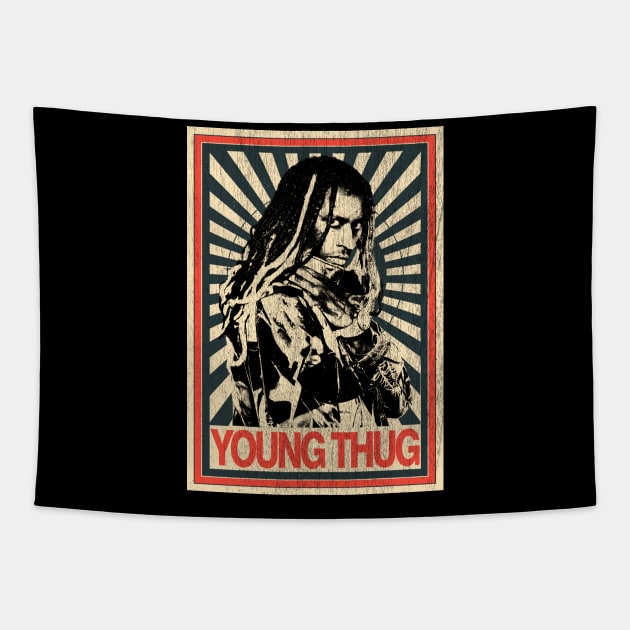 Vintage Poster Young Thug Tapestry by Odd Even