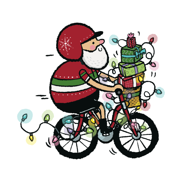 Santa Cyclist by JCPhillipps