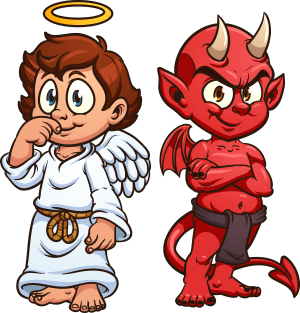 Angel and devil Magnet