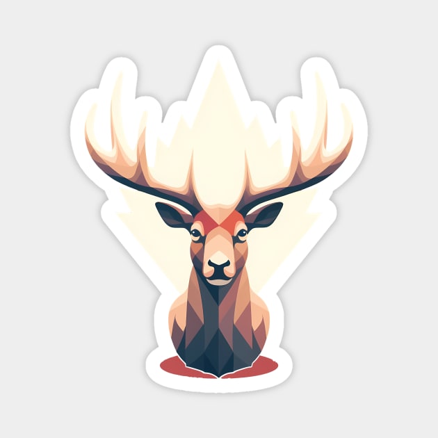 Elk with Maple leafs Canada Magnet by logiamerch