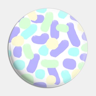 90’s Style Pastel Dots and Dashes Jelly Bean Abstract Pattern on a White Backdrop, made by EndlessEmporium Pin