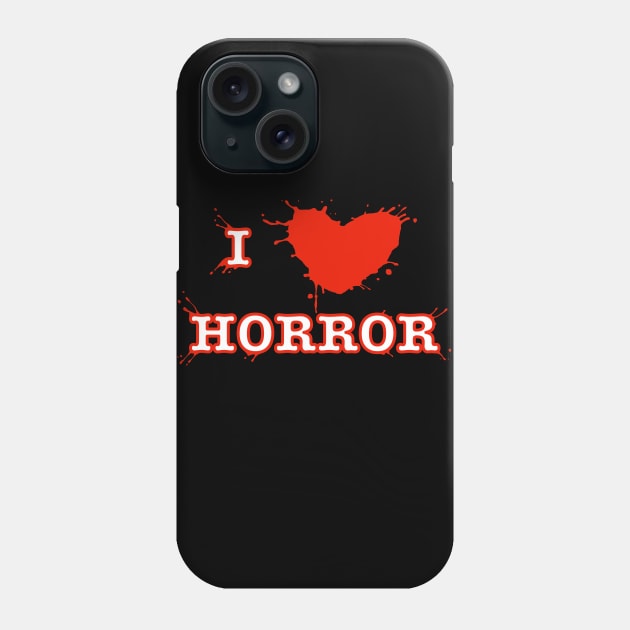 I Heart Horror Red Phone Case by xenotransplant