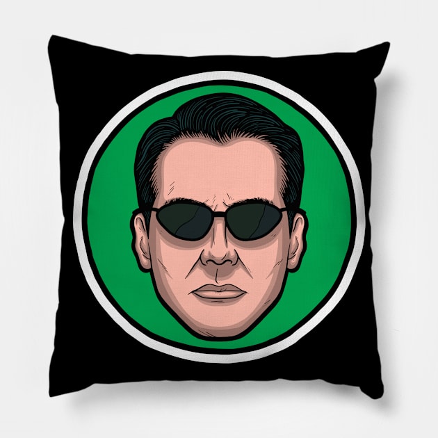 Keanu Reeves (Neo) Pillow by Baddest Shirt Co.