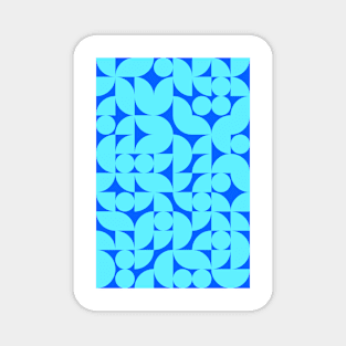 Kids Bluish Geometric Pattern - Shapes #7 Magnet