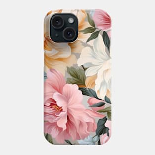 Colorful Peonies Flowers Phone Case