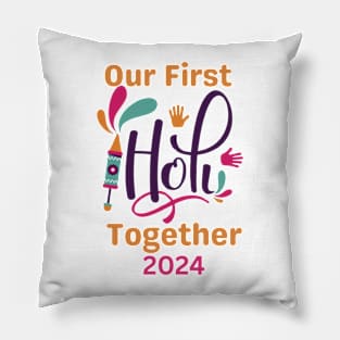 Our first Holi together 2024 l Holi Festival l Indian festival Pillow