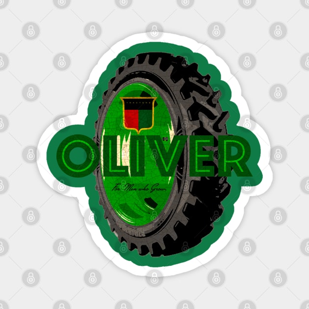 Oliver Tractors USA Magnet by Midcenturydave