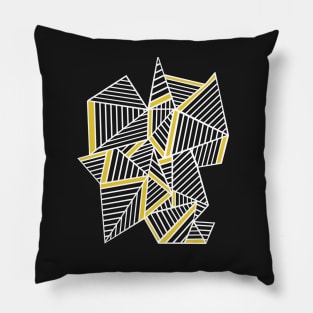 Abstract Lines Repeat with Yellow Pillow