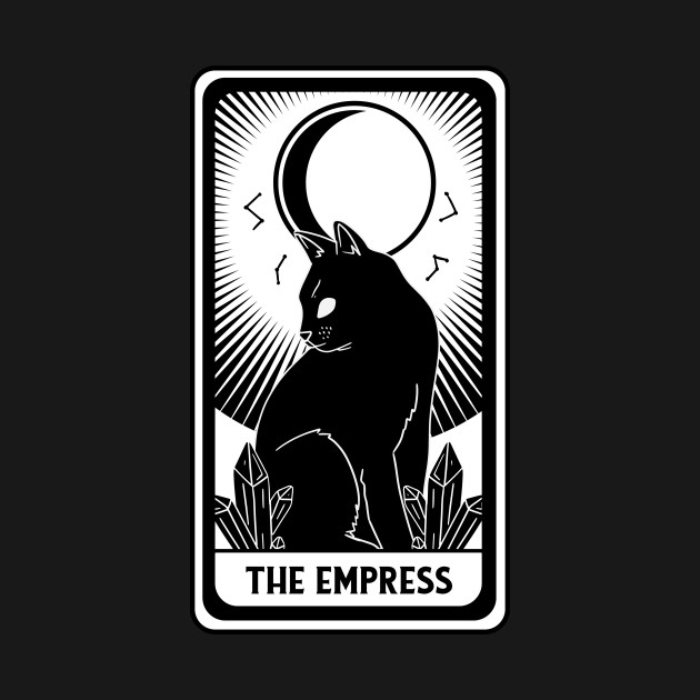 The Empress Tarot Card Black Cat Crescent Occult Gothic by Kribis