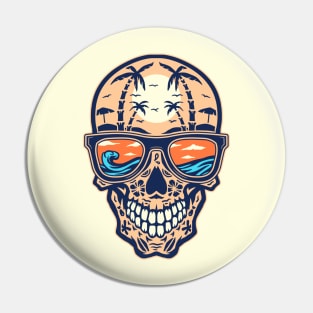 Skull beach Pin