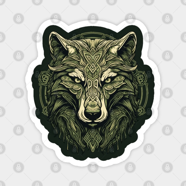 Irish and Celtic Wolf Magnet by tatadonets
