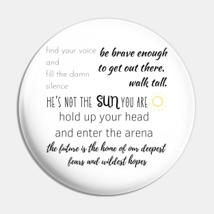 SheHopes HOPE Quotes in black Pin