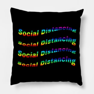 Social distancing keep the distance 6 feets Pillow