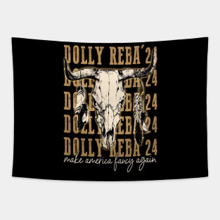 Dolly Reba '24: Chic Tee for Fans of Country Royalty Make America Fancy Again Tapestry