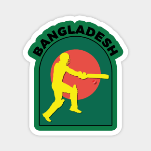 Bangladesh Cricket Batsman Bangladesh Flag Magnet