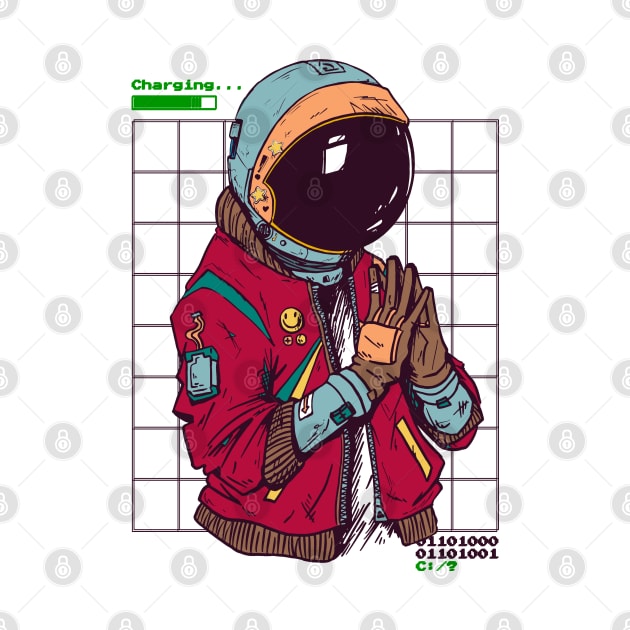 Spaceman Vaporwave Urban Cool Style by OWLvision33