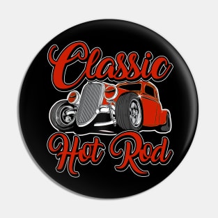 Red Classic Hotrod Pin