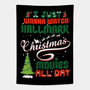 Funny Hallmark Christmas Movie Shirt Xmas Gift - Christmas Movies Tapestry