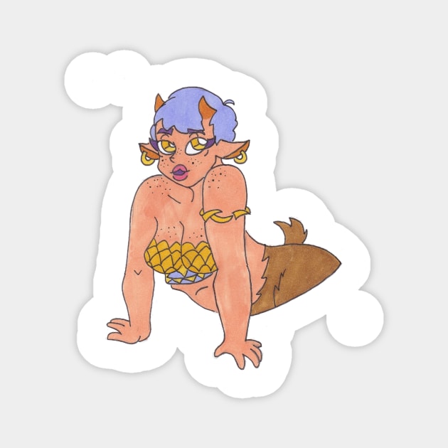 Girls Just Wanna Have Faun Magnet by The Beautiful Egg