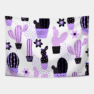 Cute Cactus Pattern (purple) Tapestry