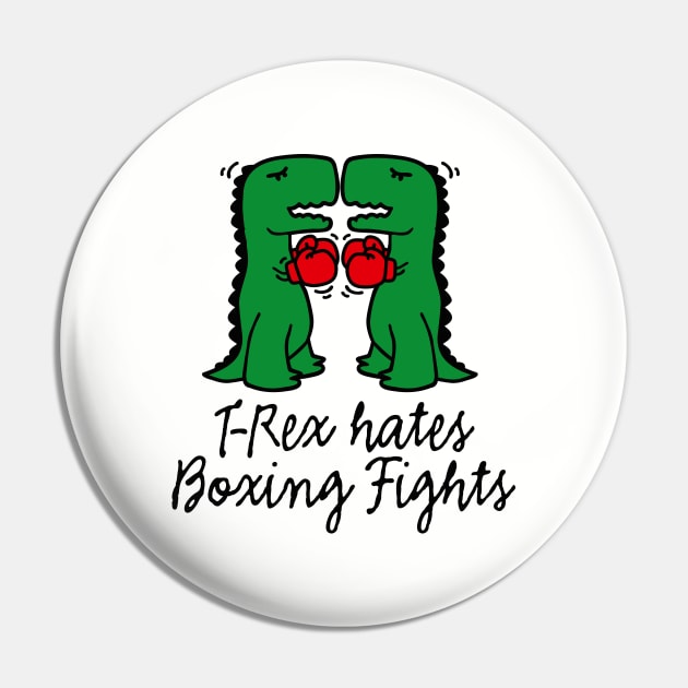 Funny T-Rex hates boxing fights boxing match dino Pin by LaundryFactory